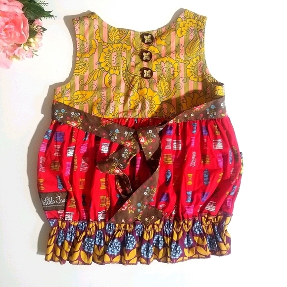 Matilda Jane Jester Red Shasta Bubble Top Size 4 - Picture 8 of 14